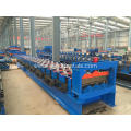 Steel build material decking floor forming machine